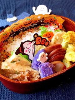 紅ズワイ蒸し玉子 ハロウィン弁当-レシピのメイン写真