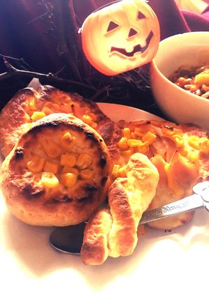 ホットケーキミックス炊飯器ハムコーンパン-レシピのメイン写真