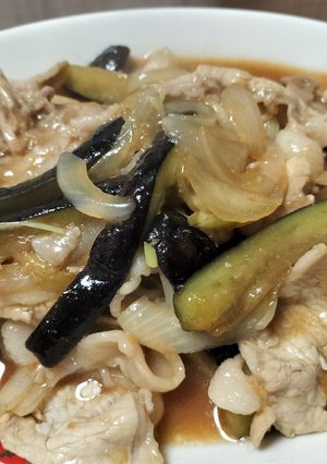 10分で完成、ナスと豚肉のしょうが焼き-レシピのメイン写真
