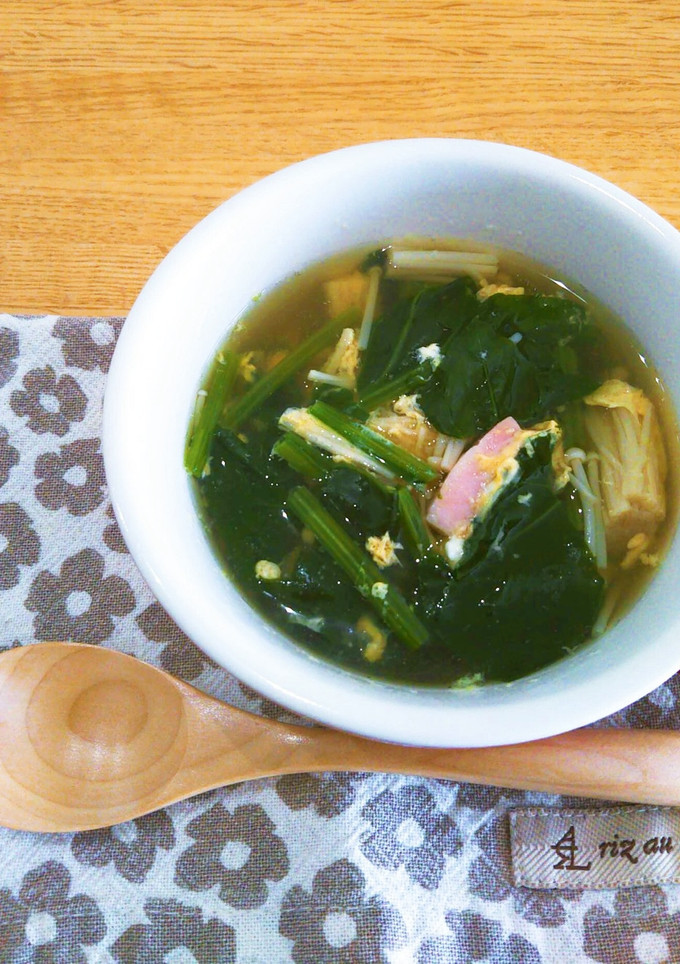 ほうれん草とえのきの和風スープ♥-レシピのメイン写真