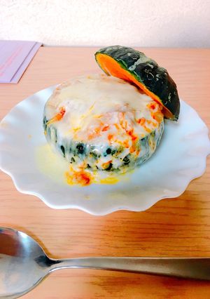 坊ちゃんかぼちゃのミートグラタン♡-レシピのメイン写真