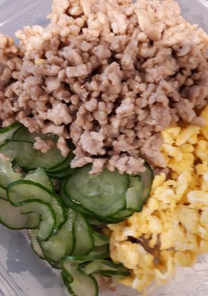 ＊忙しい時に＊三色丼-レシピのメイン写真