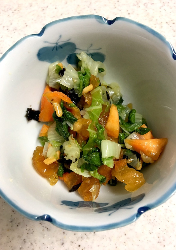 お茶漬けの素で白菜と柿の和え物-レシピのメイン写真