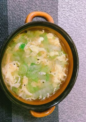 白菜と卵のスープ-レシピのメイン写真