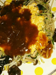 ボリューム満点!もやし卵のポン酢あんかけ-レシピのメイン写真