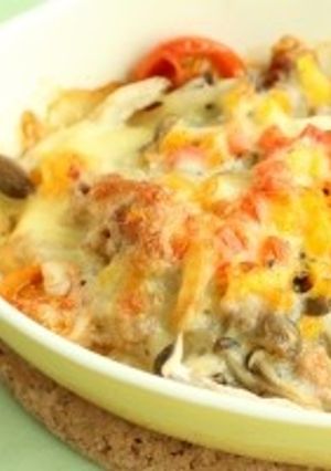 妊娠 糖尿病 ミンチと豆腐のチーズ焼き-レシピのメイン写真