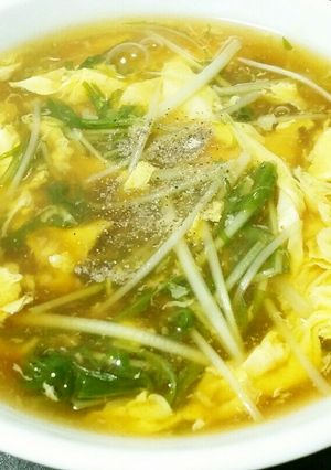 水菜とたまごのとろみめん♪-レシピのメイン写真