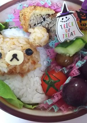 ハロウィン☆おばけリラックマのキャラ弁-レシピのメイン写真