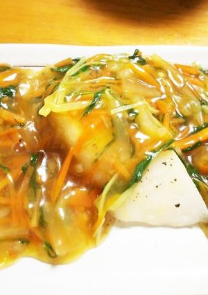 カレイの野菜たっぷりあんかけ-レシピのメイン写真