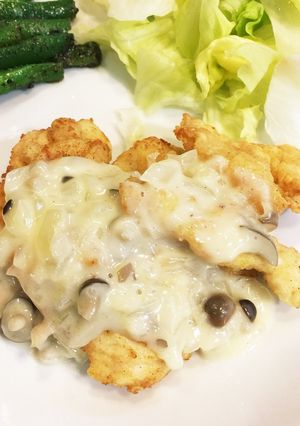 鶏胸肉カレー風味クリームソースかけ-レシピのメイン写真