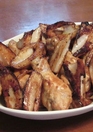 シャキ旨！鶏手羽肉と蓮根の昆布だし炒め-レシピのメイン写真