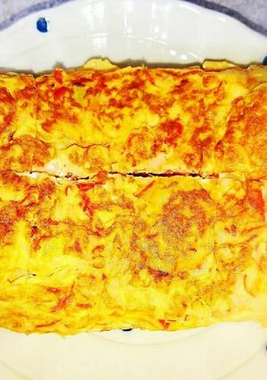 カニかまと葱の卵焼き-レシピのメイン写真