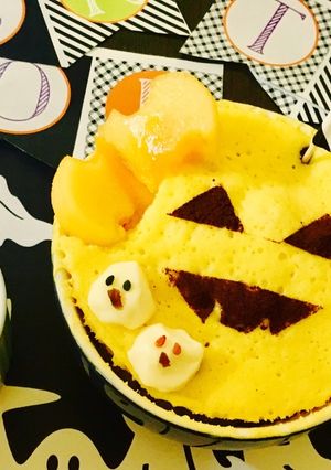 ハロウィンにレンチンカップケーキ-レシピのメイン写真
