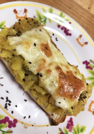 大学芋リメイク☆スイートポテトトースト-レシピのメイン写真