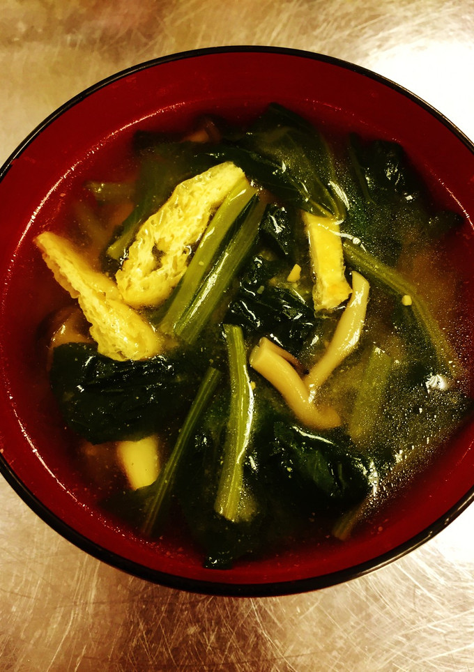 青菜ときのこのみそ汁-レシピのメイン写真
