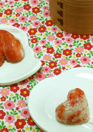 お弁当に☆ハートのカニカマ☆クッキー型で-レシピのメイン写真
