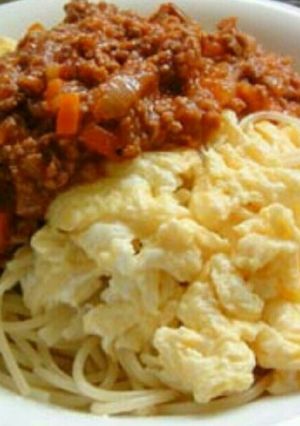 ミートソースのオムスパゲティー♪-レシピのメイン写真