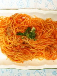 トマト缶の挽肉パスタ-レシピのメイン写真