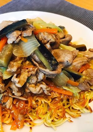 バリバリでトロトロ！餡かけかた焼きそば-レシピのメイン写真