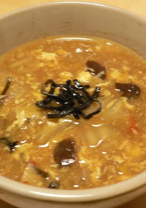 白菜で酸っぱ辛い酸辣湯(スーラータン）-レシピのメイン写真