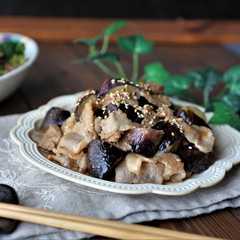 A picture of 豚肉となすのガーリックオイマヨ炒め.