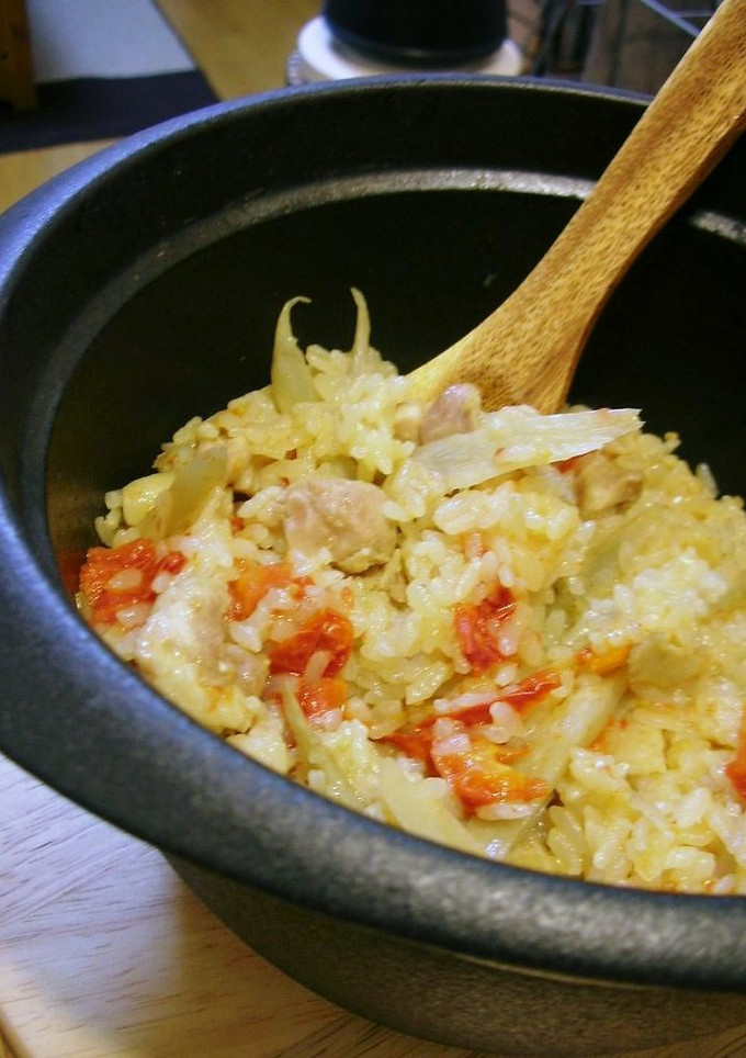トマトとごぼうの炊き込みご飯-レシピのメイン写真