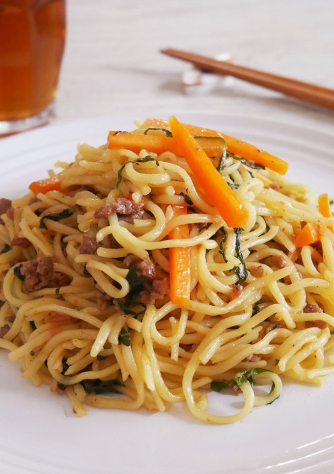 お弁当にも！梅しそ焼きそば-レシピのメイン写真