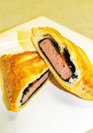 簡単ご馳走パイ♪　スパム海苔巻きパイ　-レシピのメイン写真