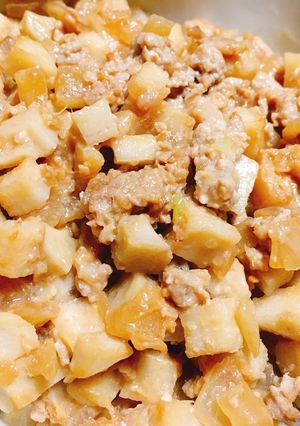 アレンジ肉味噌☆ひき肉と里芋の味噌炒め-レシピのメイン写真