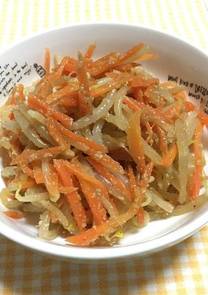 レンジで簡単☆もやしと人参のゴマ和え-レシピのメイン写真