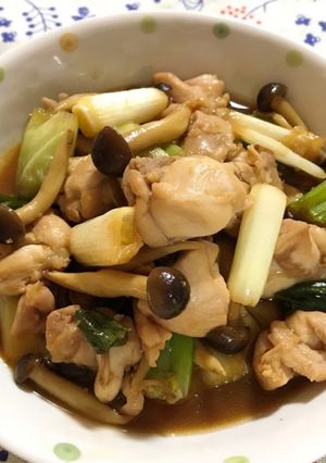 こっくり旨い☆鶏肉と長ネギのガリバタ醤油-レシピのメイン写真