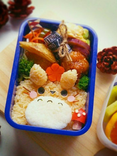 キャラ弁 めんつゆご飯で♡秋のトトロ弁当-レシピのメイン写真