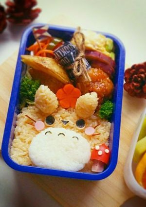 キャラ弁 めんつゆご飯で♡秋のトトロ弁当-レシピのメイン写真