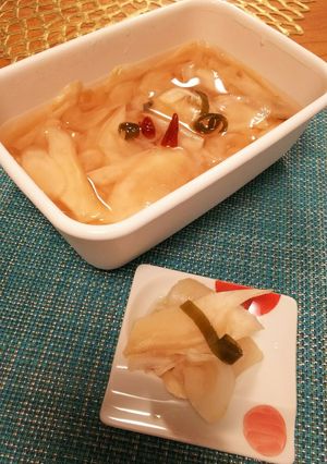 簡単美味しいガリ、昆布で旨みアップ☆-レシピのメイン写真