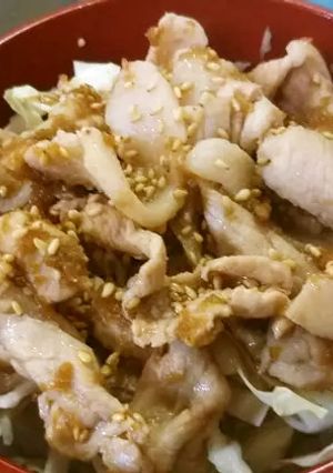 豚バラ de 大人の生姜焼き丼-レシピのメイン写真