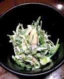 簡単♪人参のまびき菜とカニカマの白あえ