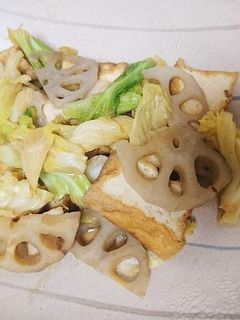 厚揚げとキャベツとレンコンの味噌炒め-レシピのメイン写真