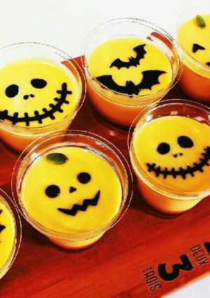 ハロウィン☆カボチャプリン-レシピのメイン写真