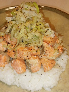 サーモンねぎご飯-レシピのメイン写真