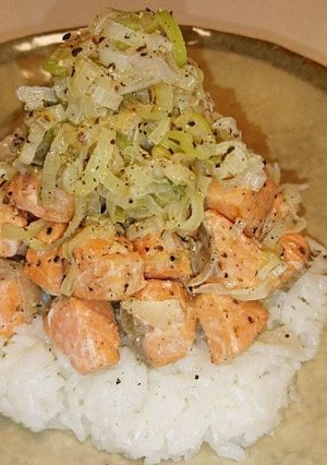 サーモンねぎご飯-レシピのメイン写真