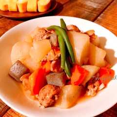 รูปของ 大根 にんじん 鶏肉のほっこり煮物