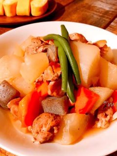 大根 にんじん 鶏肉のほっこり煮物-レシピのメイン写真