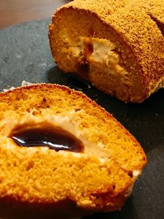 HMで♪黒蜜きなこの和ロールケーキ-レシピのメイン写真