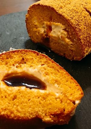 HMで♪黒蜜きなこの和ロールケーキ-レシピのメイン写真
