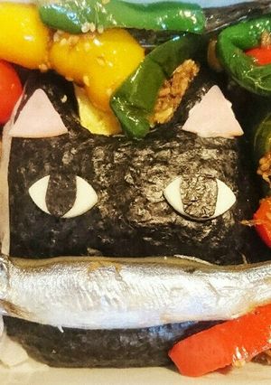お魚くわえたクロネコ弁当-レシピのメイン写真