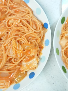 トマト缶&牛(豆)乳のスープパスタ-レシピのメイン写真