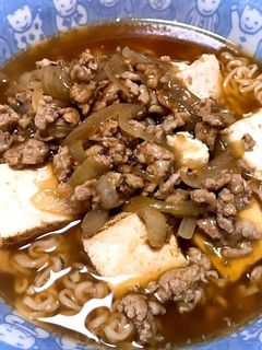 焼き豆腐のひき肉トロミがけ醤油らーめん-レシピのメイン写真
