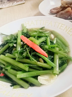 【タイ料理】パックブン(空芯菜)の炒め物-レシピのメイン写真