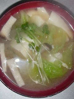キャベツ&エリンギ&豆腐の味噌汁-レシピのメイン写真