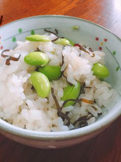 枝豆と塩昆布のまぜご飯♪超簡単-レシピのメイン写真